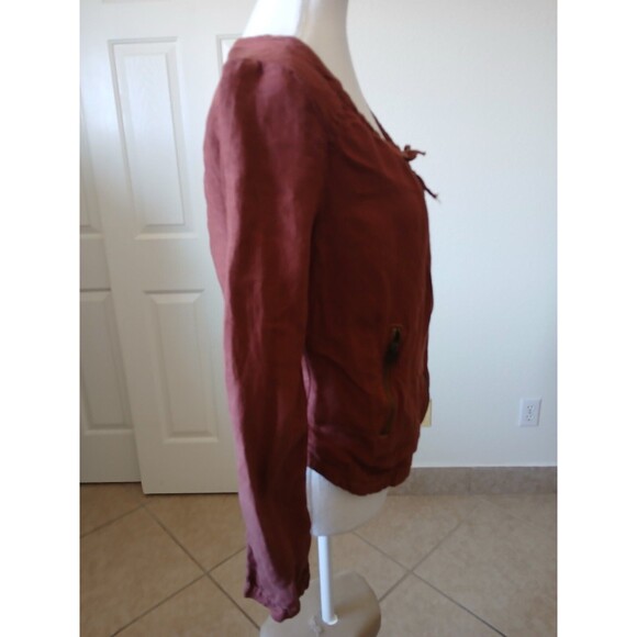 Lucky Brand Womens Henna Linen Jacket Size Small Sweater - Picture 3 of 16